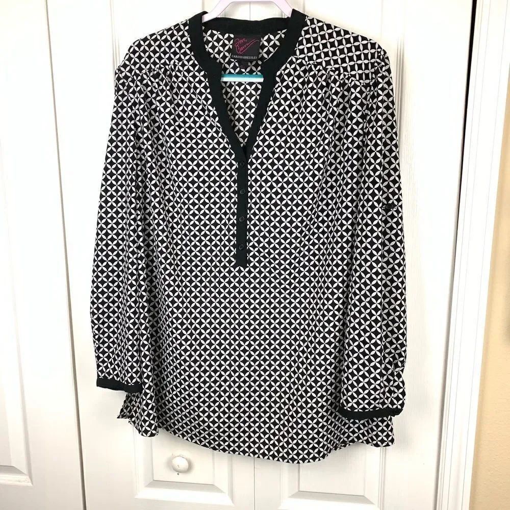 Love Carson Carson Kressley Long Sleeve Blouse